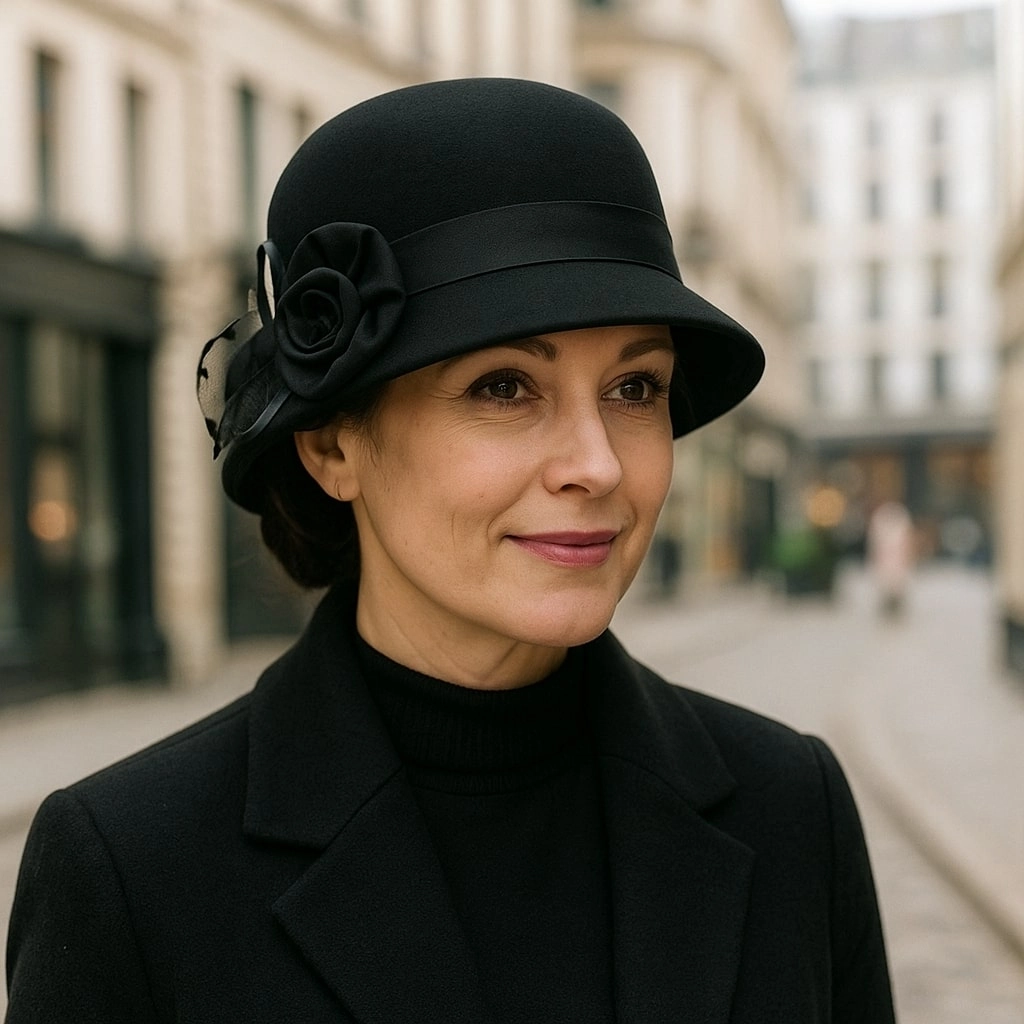Chapeau Melon Cloche Femme Fleur