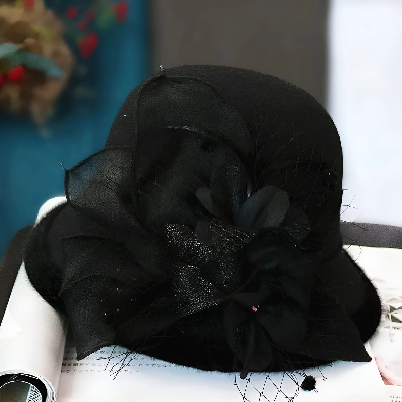 Chapeau Melon.Cloche Femme  Fleur