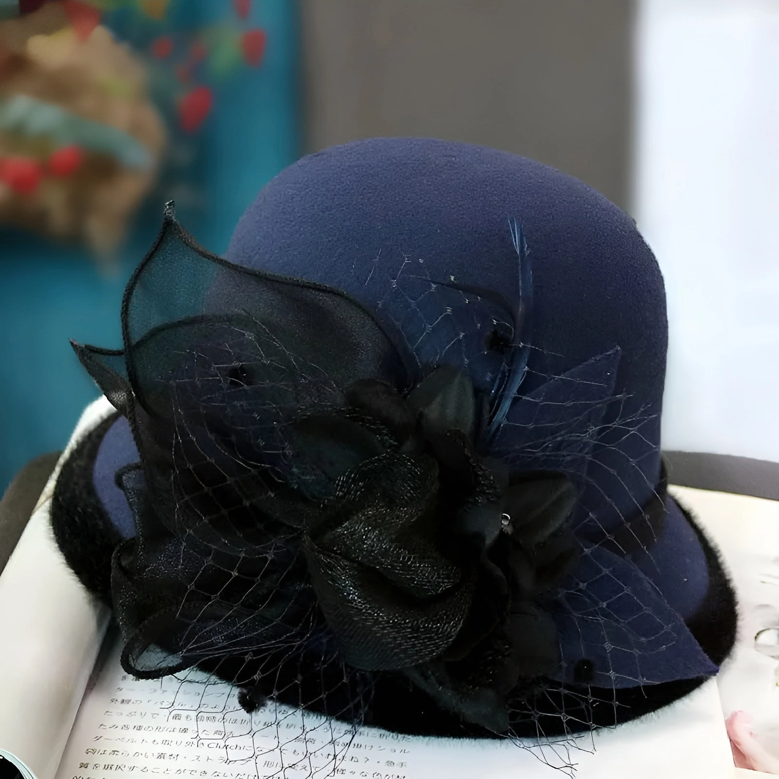 Chapeau Melon.Cloche Femme  Fleur