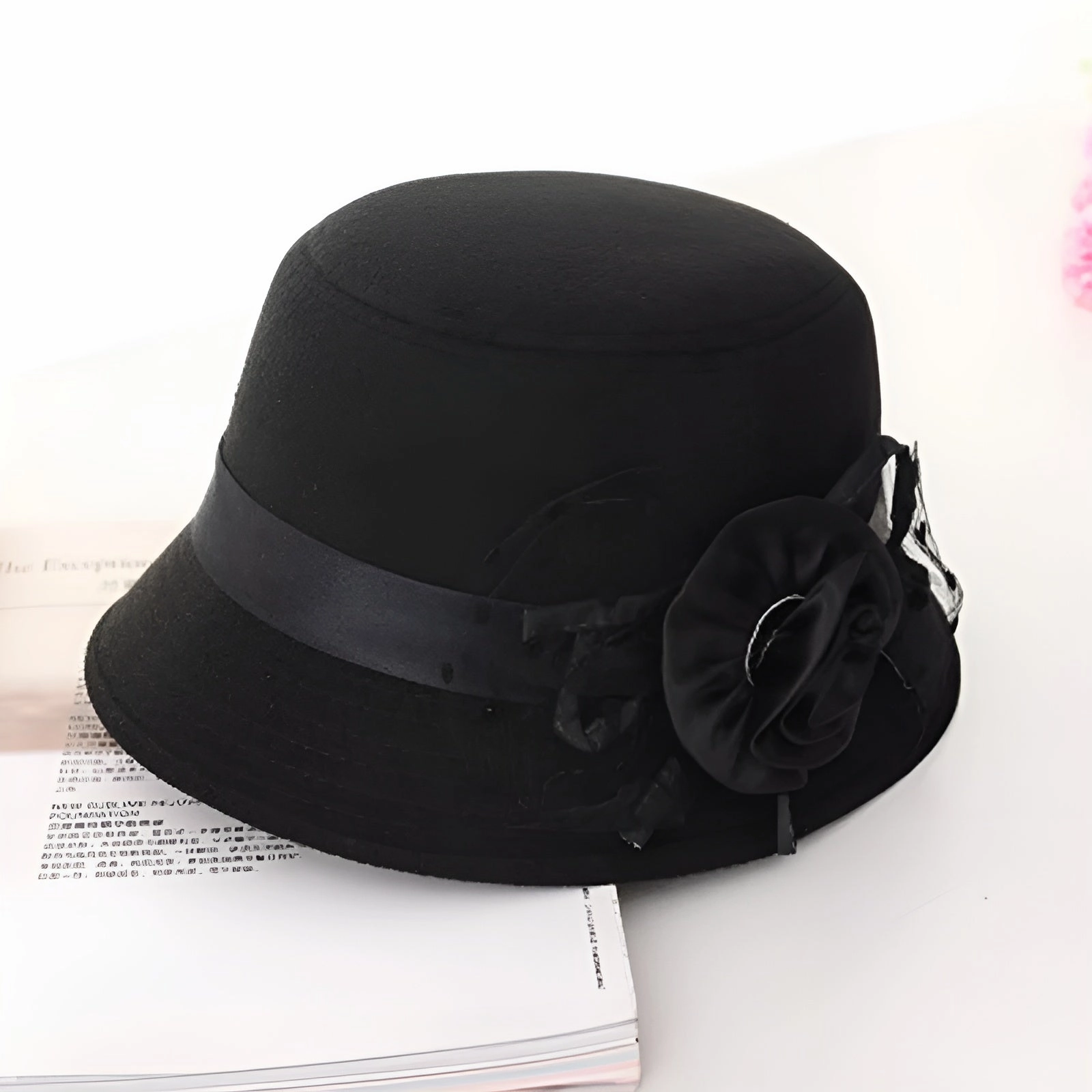 Chapeau Melon Cloche Femme Fleur spring-straw-hat