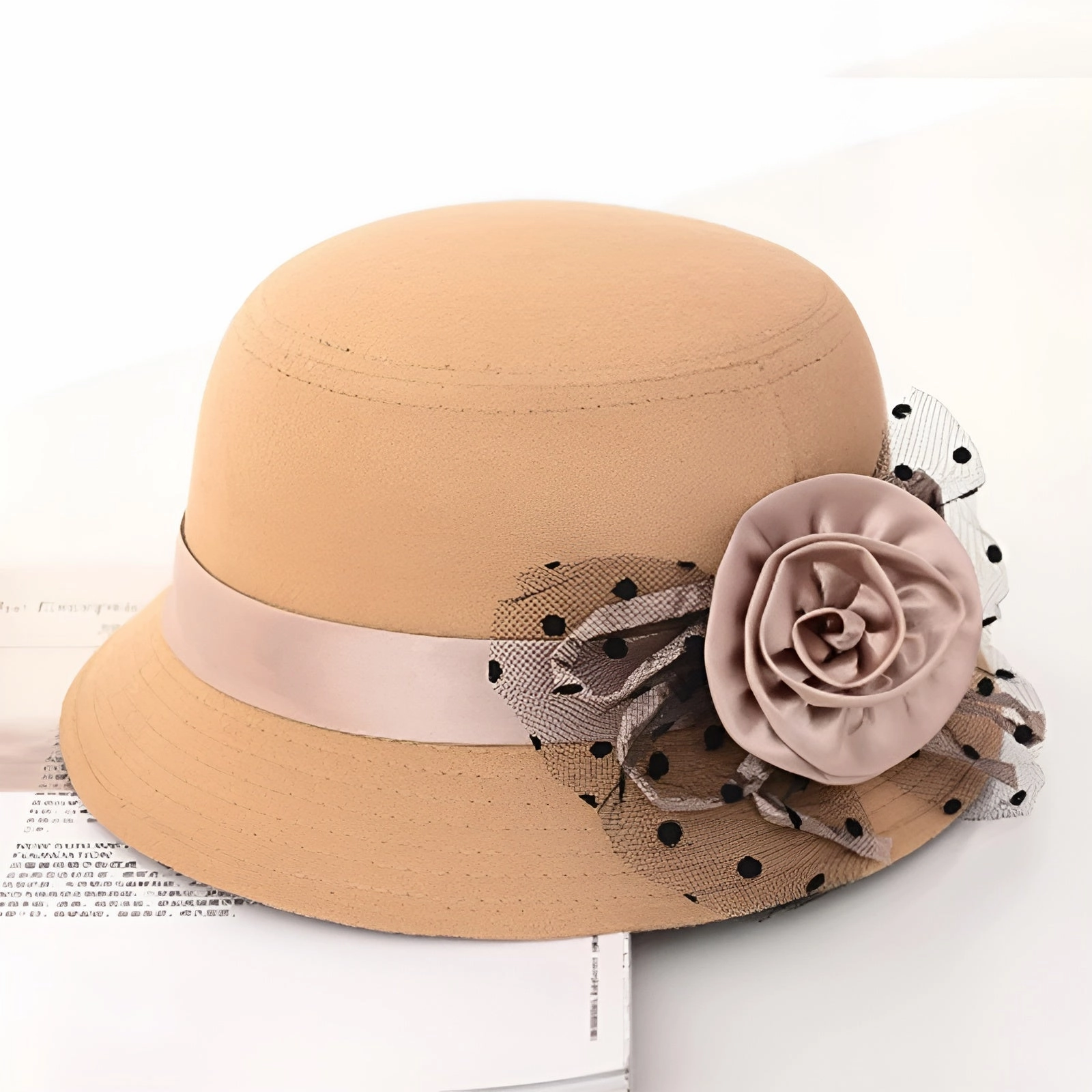 Chapeau Melon Cloche Femme Fleur