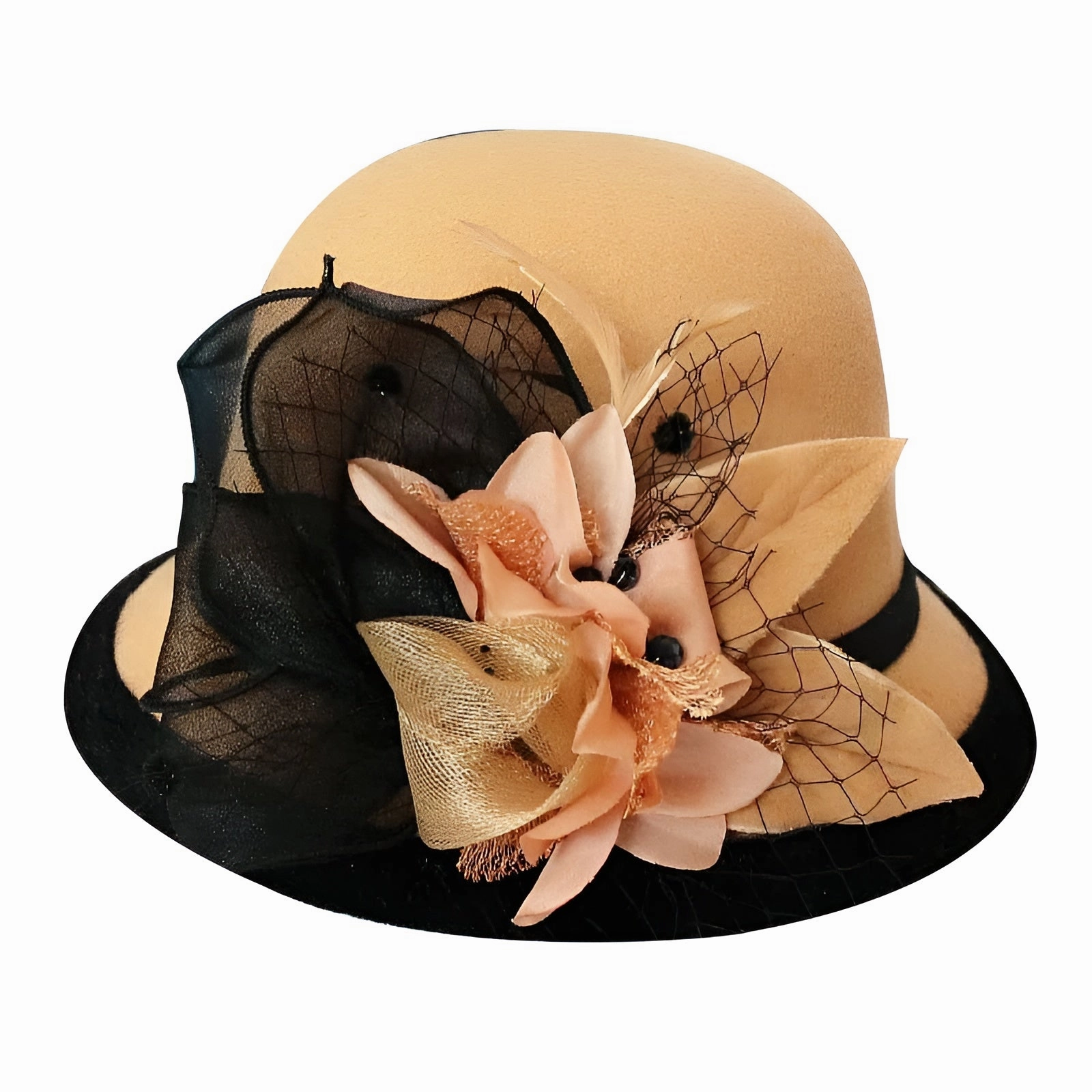 Chapeau Melon.Cloche Femme  Fleur