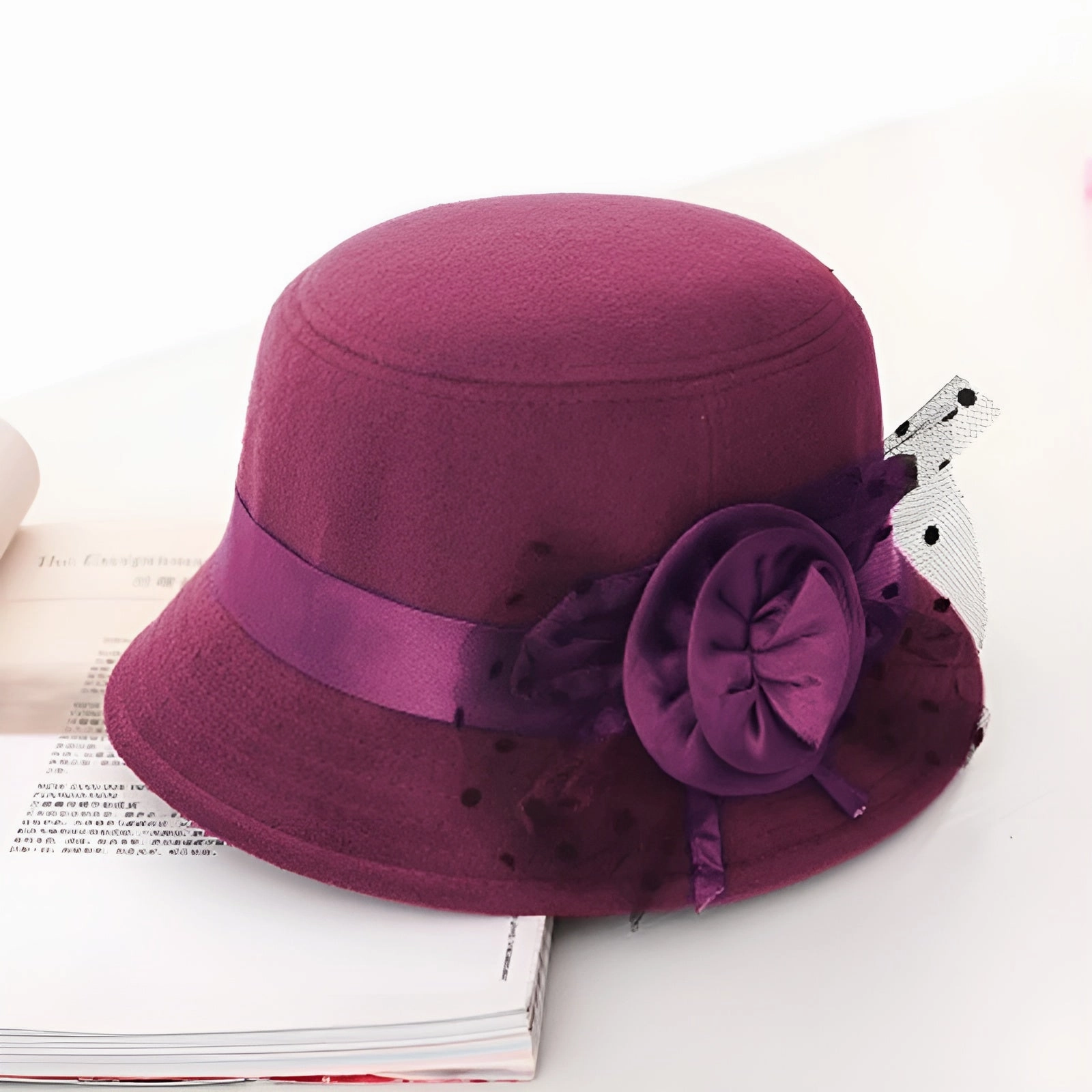 Chapeau Melon Cloche Femme Fleur