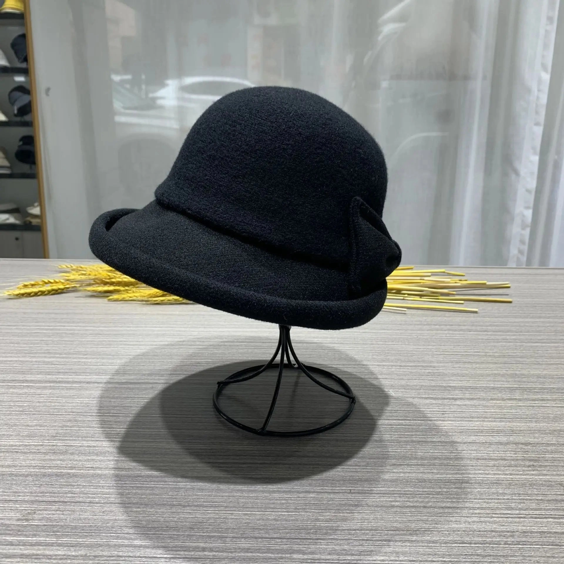 Chapeau Melon Cloche Femme pais Hiver