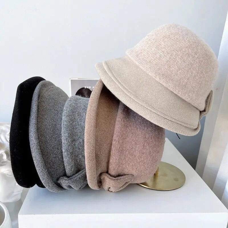 Chapeau Melon Cloche Femme pais Hiver