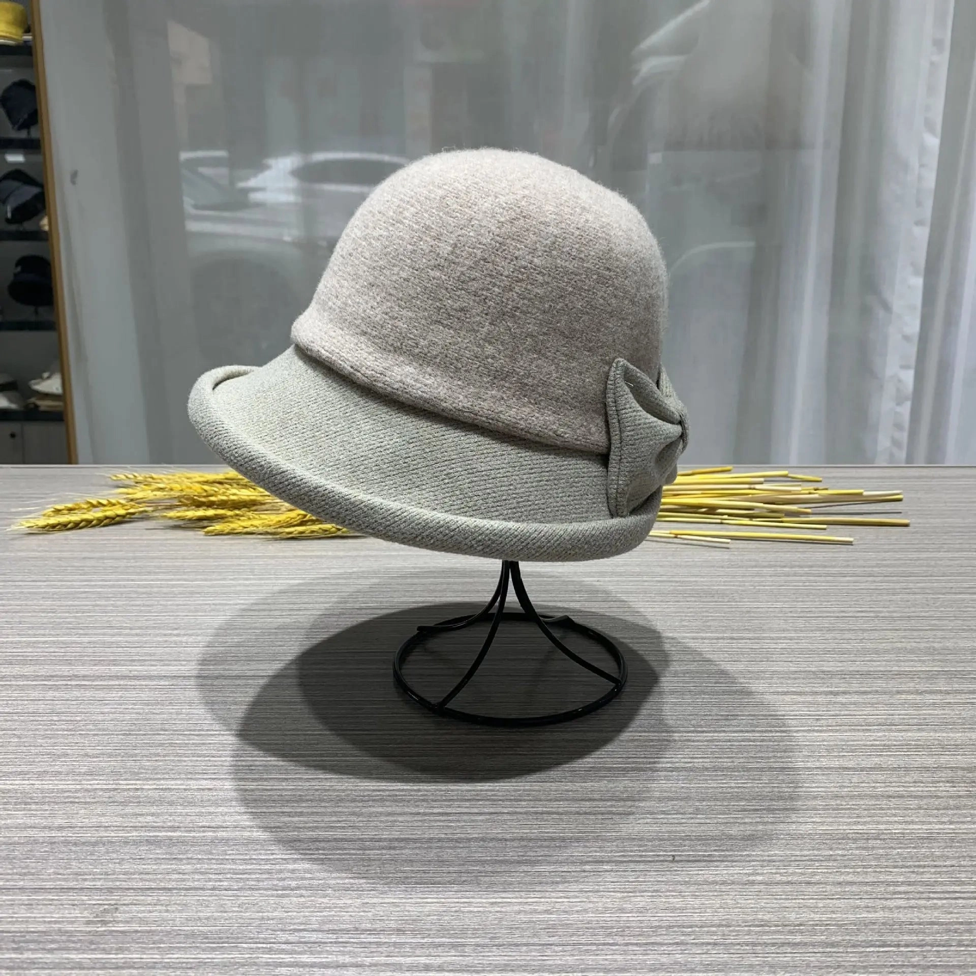 Chapeau Melon Cloche Femme pais Hiver