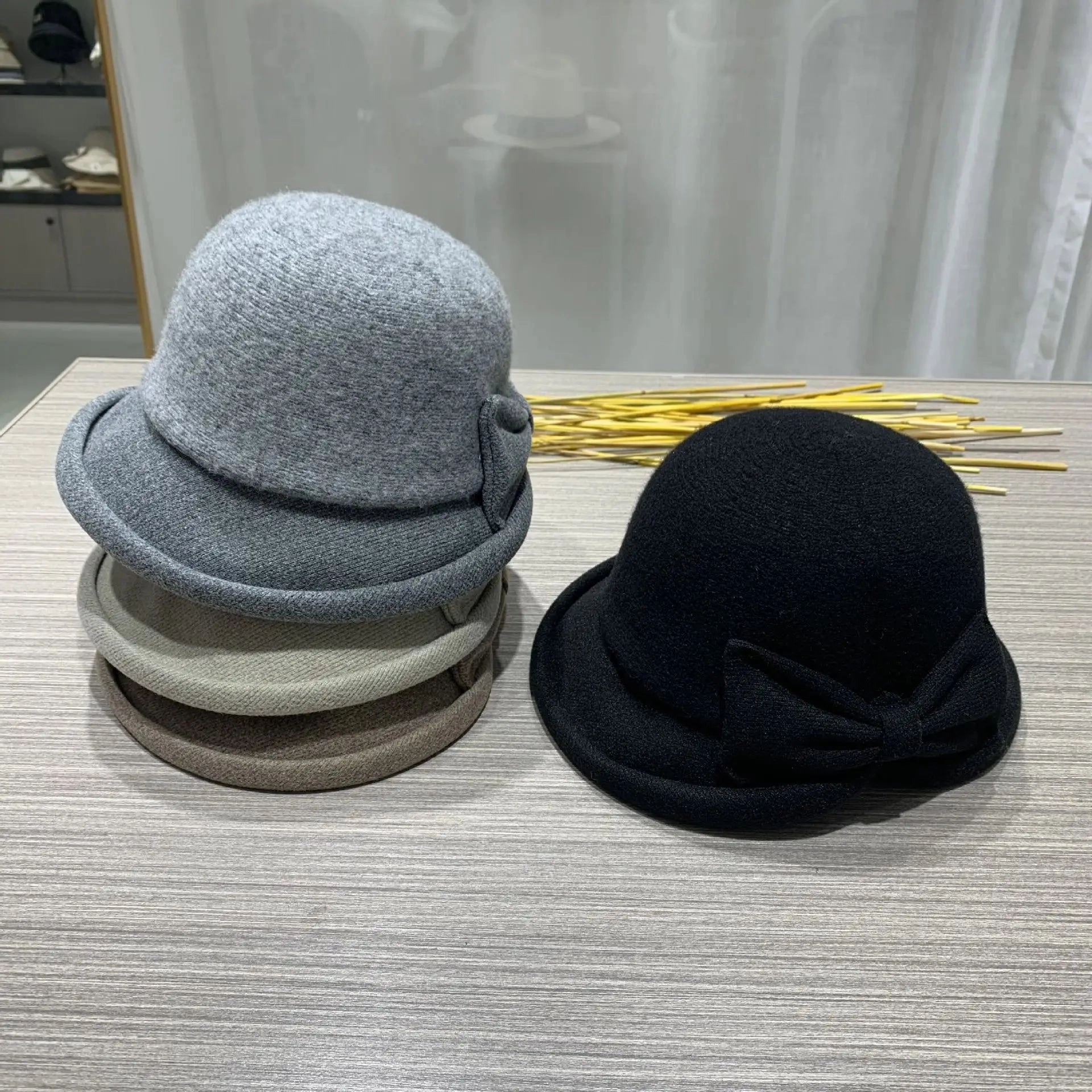 Chapeau Melon Cloche Femme pais Hiver