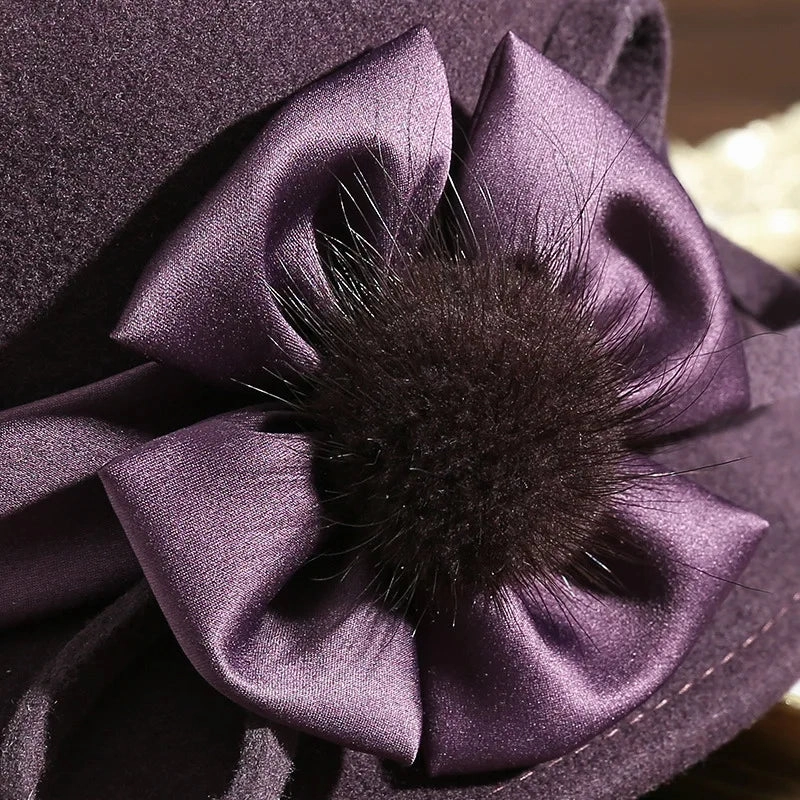 Chapeau Melon Cloche Femme pais Noeud