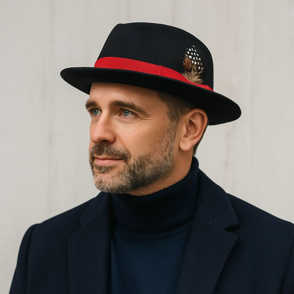 Chapeau Melon Fedora Plume