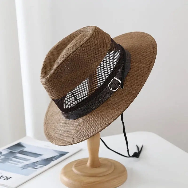 Chapeau Panama Homme Ar Avec Cordon C Solaro