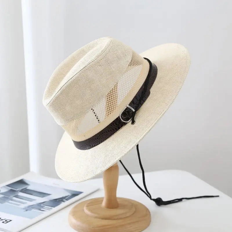 Chapeau Panama Homme Ar Avec Cordon C Solaro
