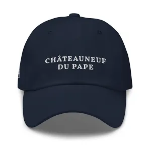 Chateauneuf Du Pape Cap White Font casual-baseball-cap
