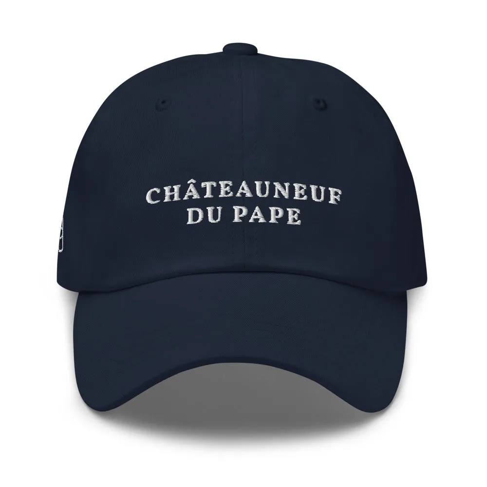 Chateauneuf Du Pape Cap White Font casual-baseball-cap