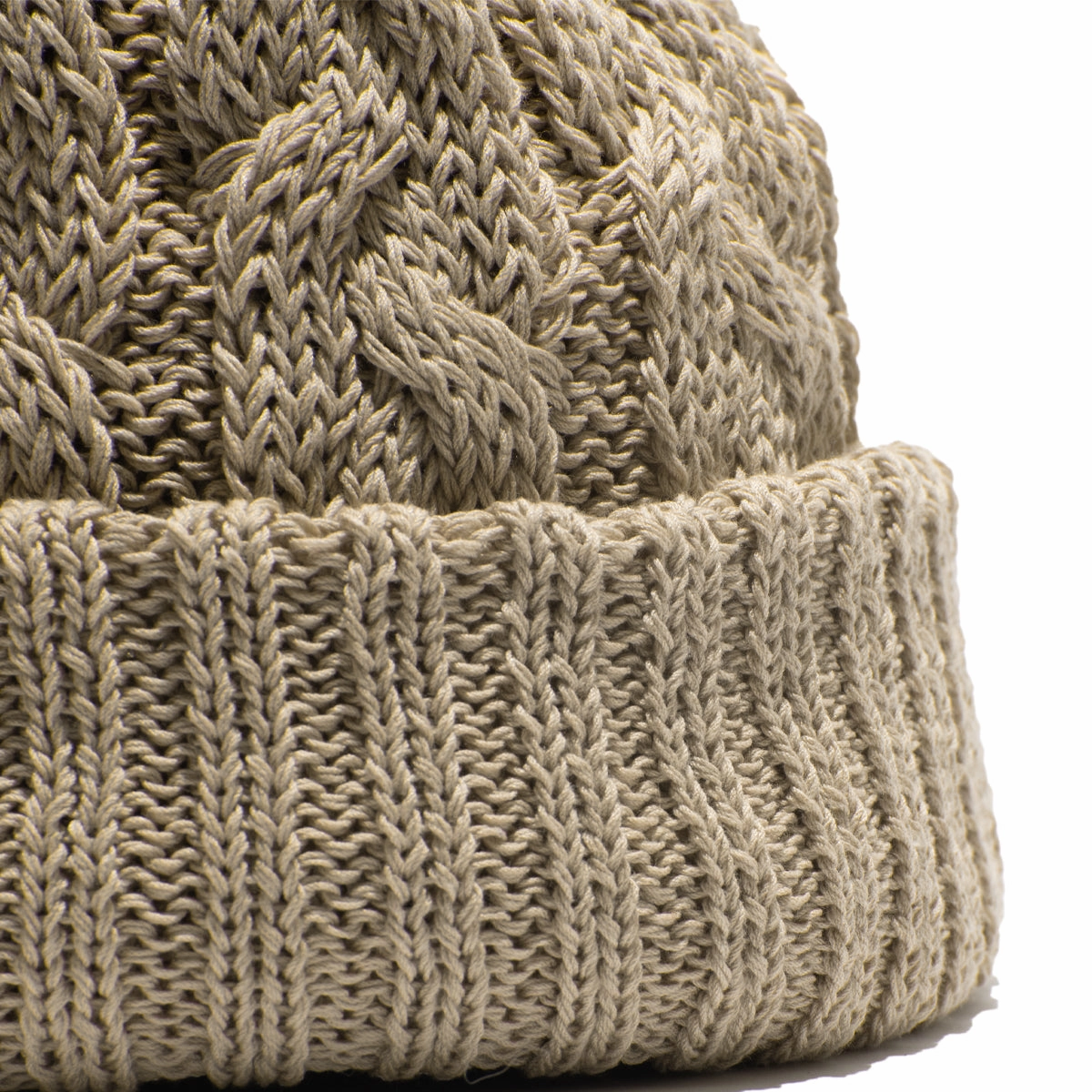 CHUNKY CABLE BEANIE - Beige
