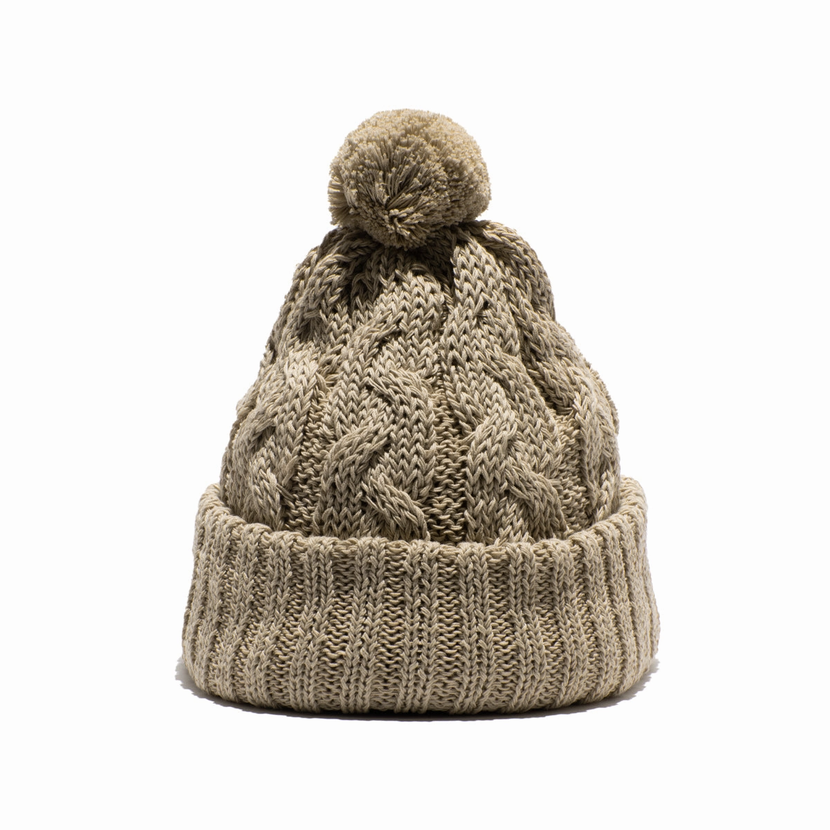 CHUNKY CABLE BEANIE - Beige