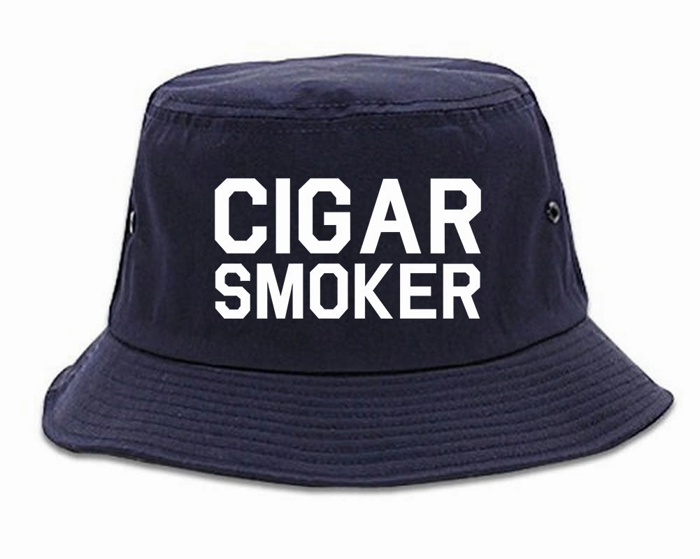 Cigar Smoker Mens Bucket Hat