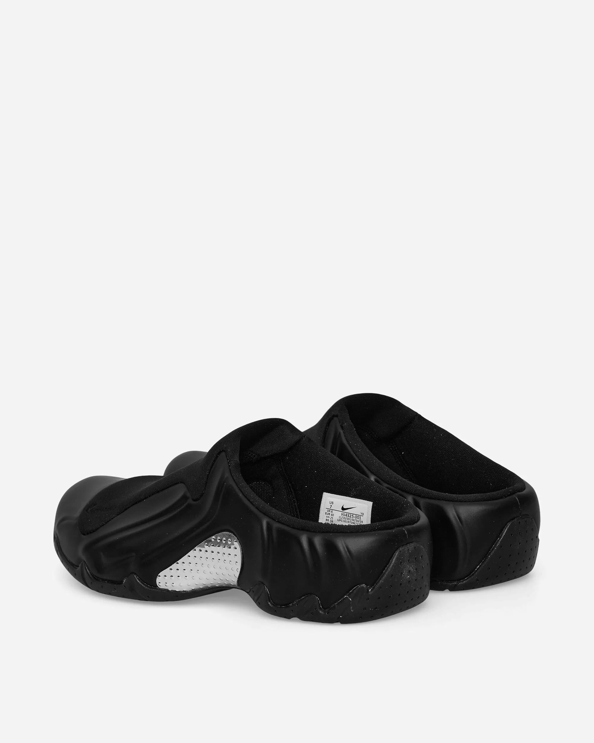 Clogposite Mules Schwarz / Metallisches Silber