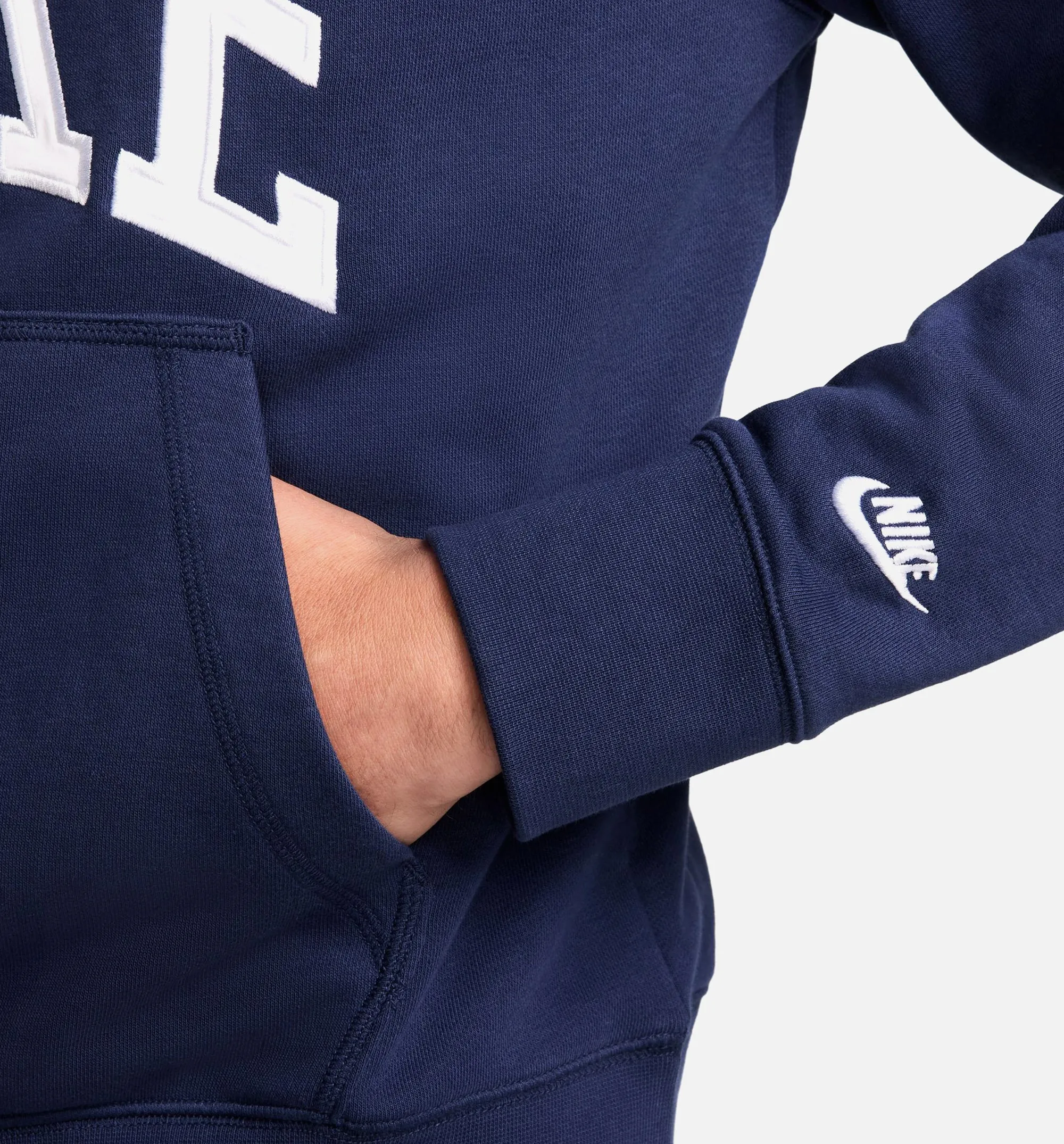 Club Fleece Polo Herren Langarmhemd - Blau