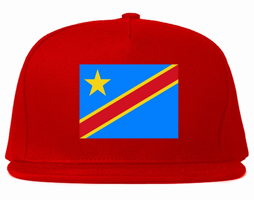 Congo Flag Country Printed Snapback Hat Cap