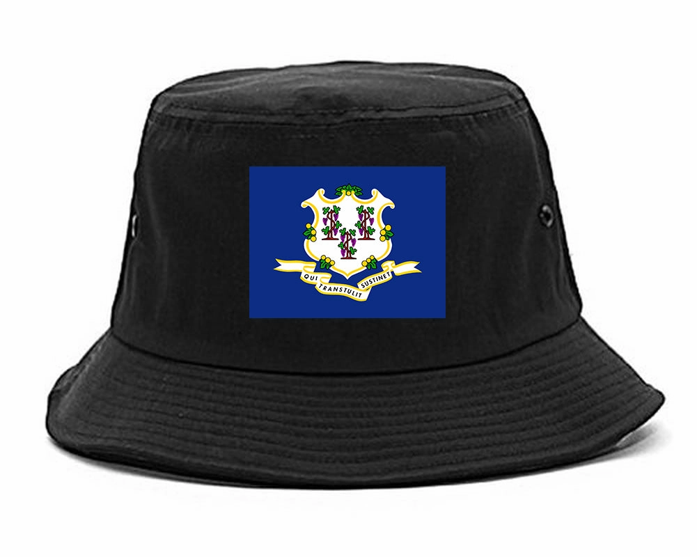 Connecticut State Flag CT Chest Mens Bucket Hat