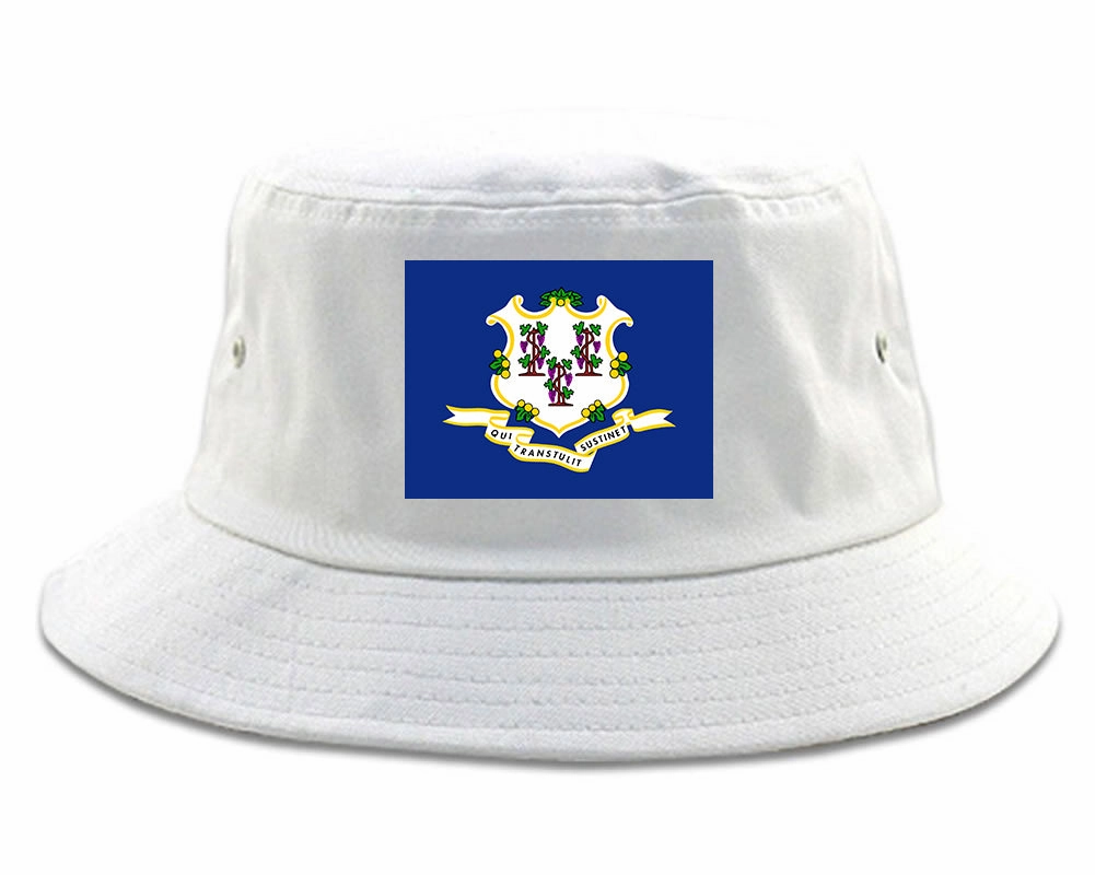 Connecticut State Flag CT Chest Mens Bucket Hat