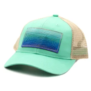 Cool Ombre Aztec Leather Patch Cap casual-baseball-cap