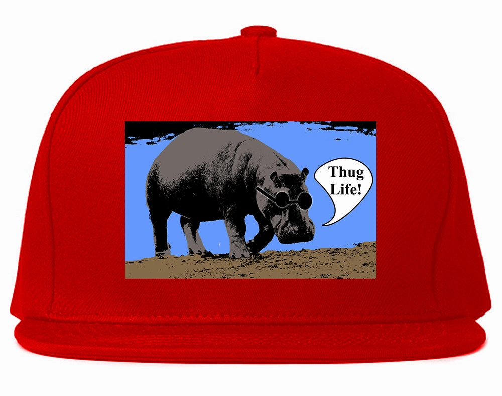 Cool Hippo Thug Life Funny Mens Snapback Hat