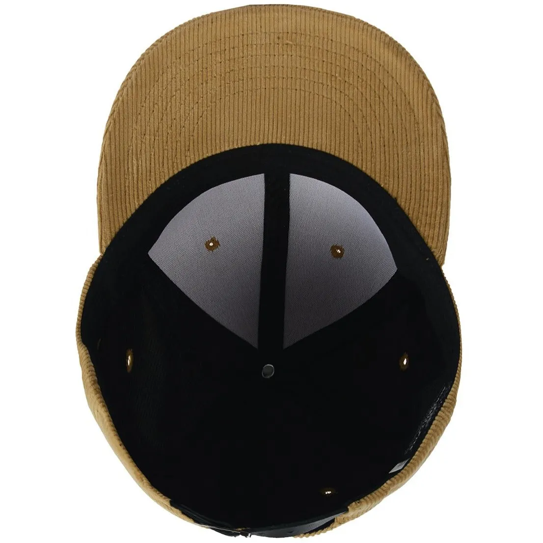 Corduroy Flat Bill Adjustable Leather Strapbacks