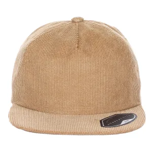 Corduroy Unstructured Flat Bill Adjustable Snapback Hat casual-dad-hat