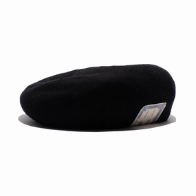 COTTON BASIC BERET - Black fashion-beret