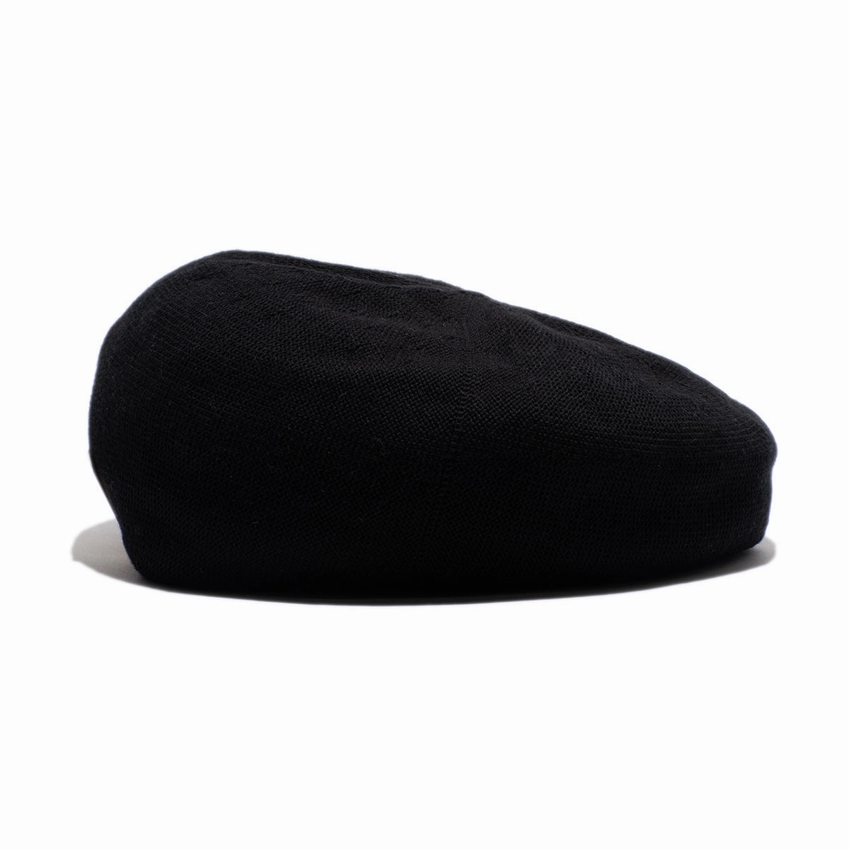 COTTON BIG BERET - Black