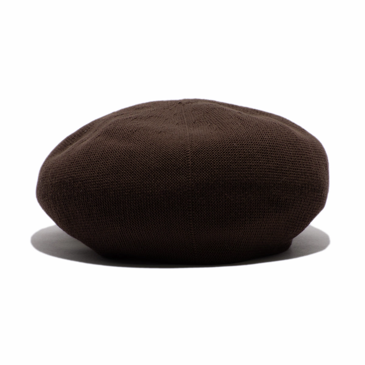 COTTON BIG BERET - Brown