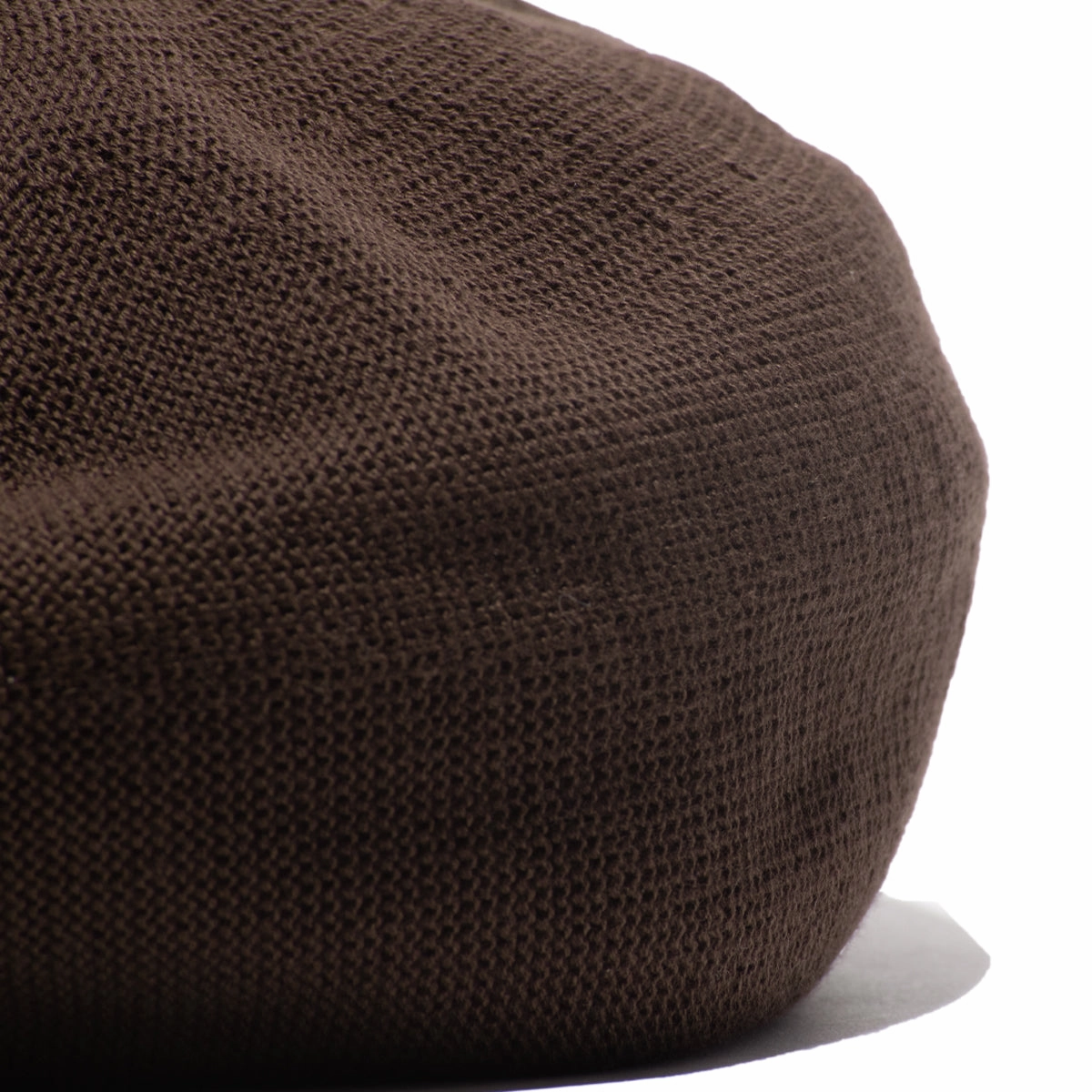 COTTON BIG BERET - Brown