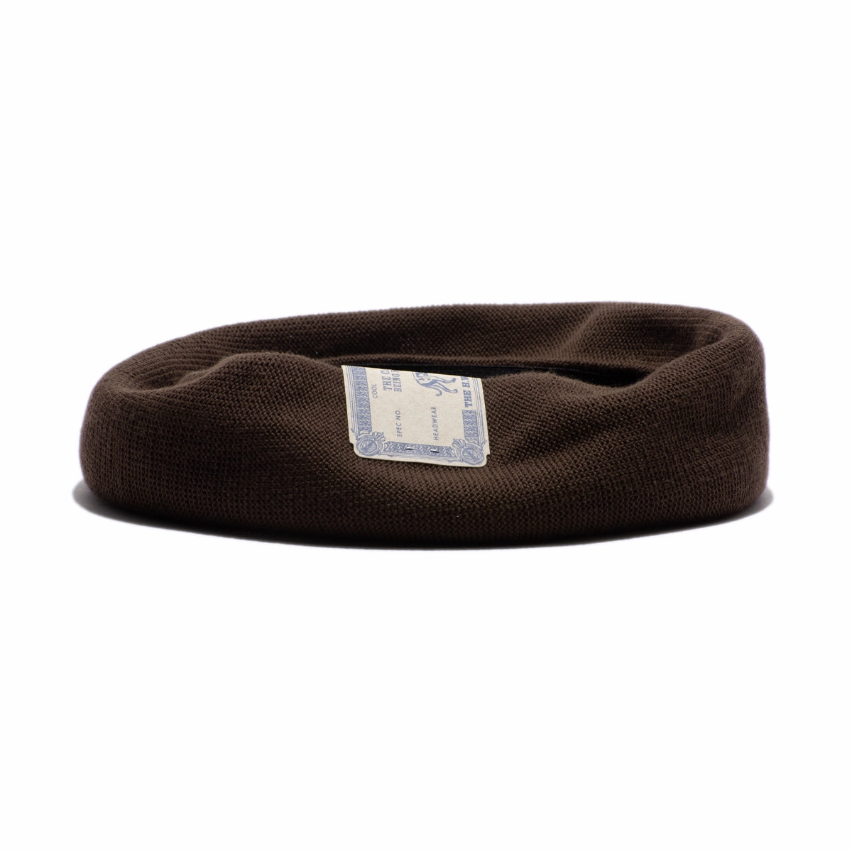 COTTON BIG BERET - Brown