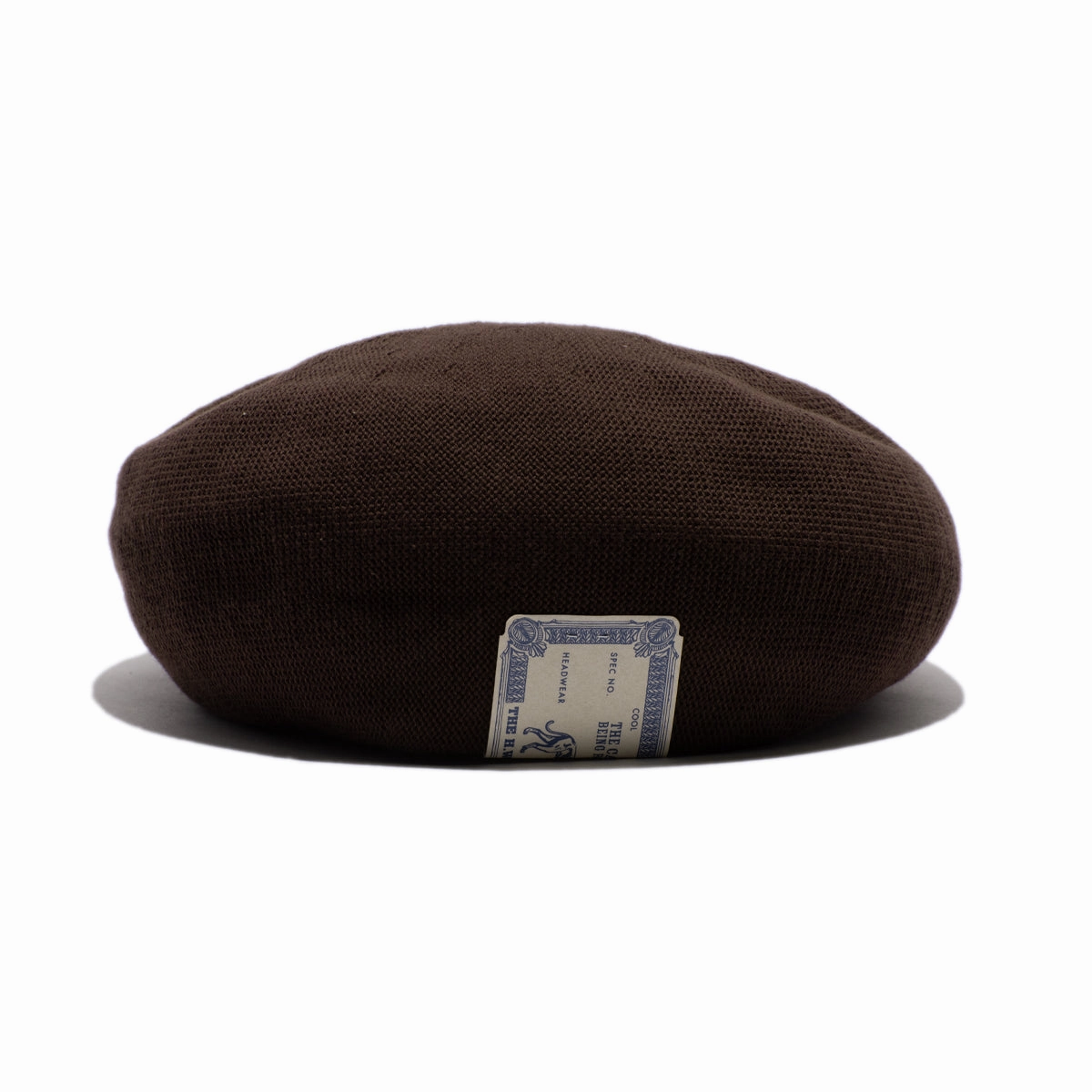 COTTON BIG BERET - Brown