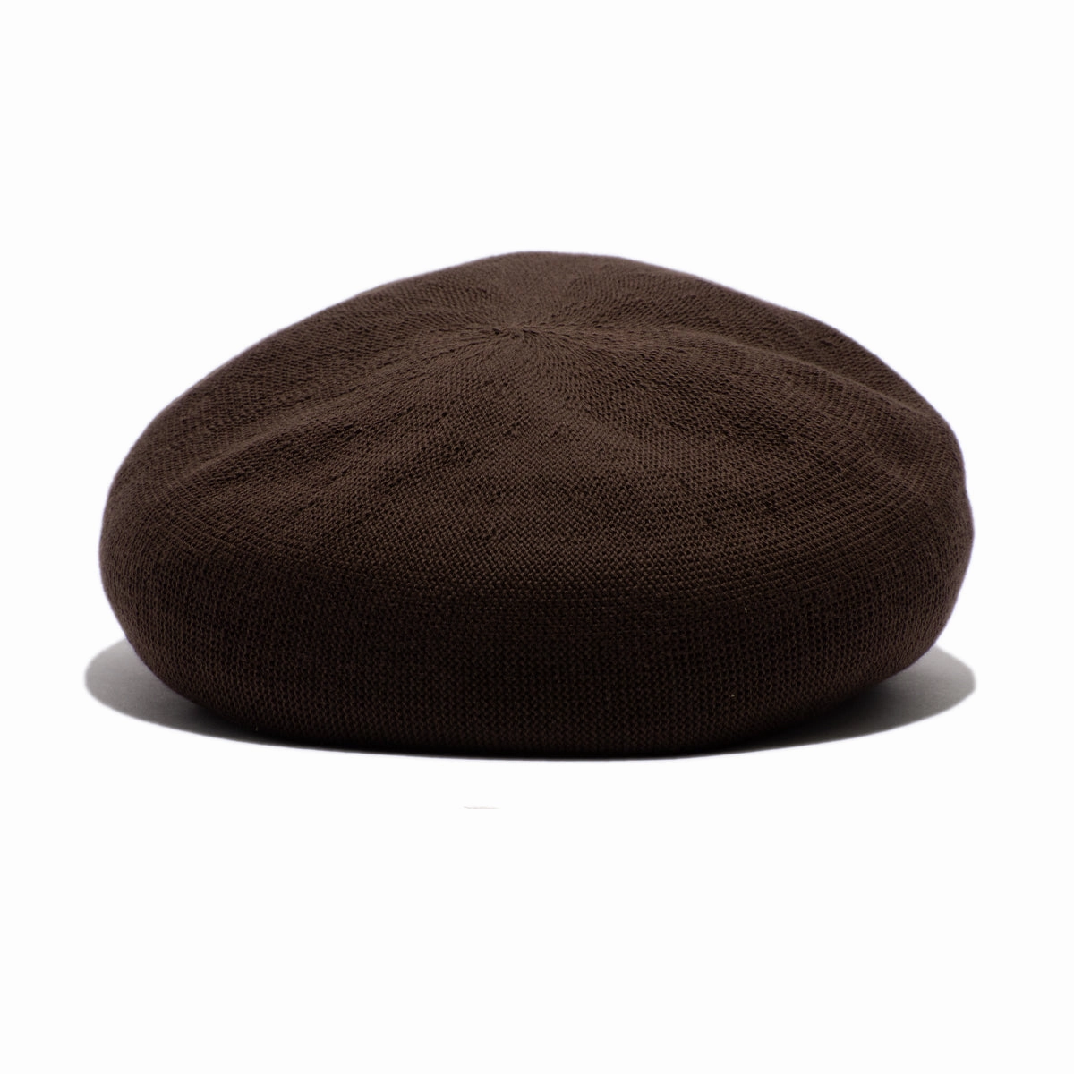 COTTON BIG BERET - Brown