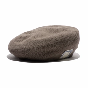 COTTON BIG BERET - Moca fashion-beret