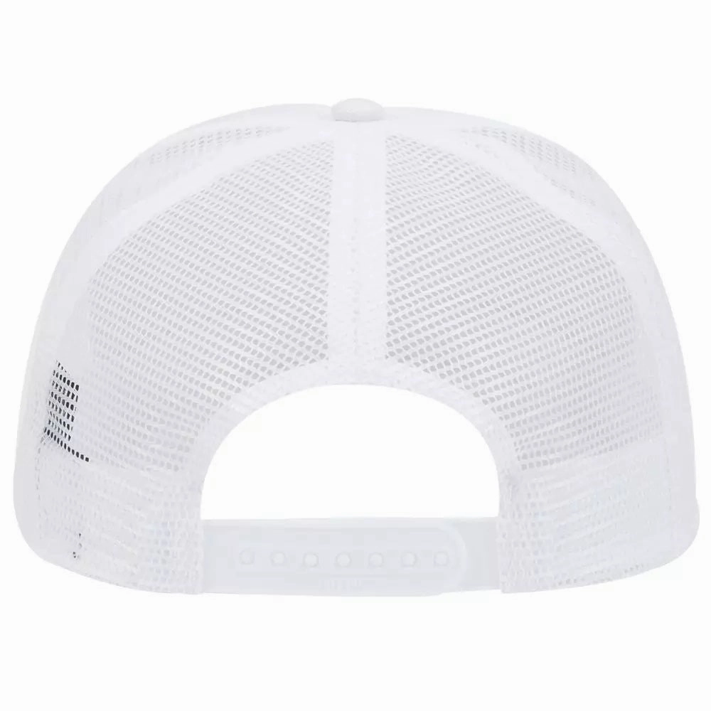 Cotton Blend Twill Five Panel Mid Profile Style Mesh Back Trucker Hat