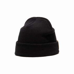 COTTON D WATCH - Black winter-knitted-hat