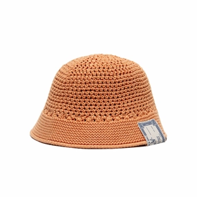 COTTON KNIT HAT - Orange spring-straw-hat