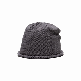 COTTON ROLL WATCH - Gray winter-knitted-hat