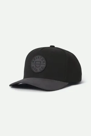 Crest C Netplus Snapback - Black/Black/Black casual-dad-hat