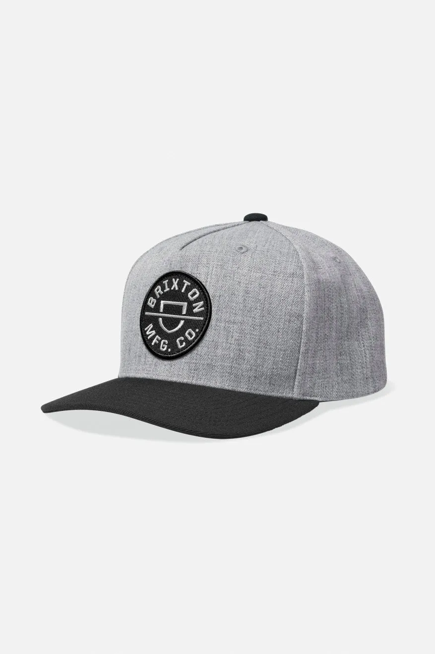 Crest Netplus Snapback - Heather Grey/Black casual-dad-hat