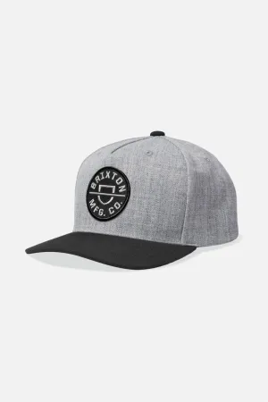 Crest Netplus Snapback - Heather Grey/Black casual-dad-hat