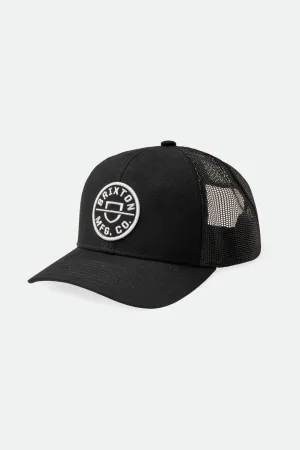 Crest Netplus Trucker Hat - Black/Black casual-dad-hat