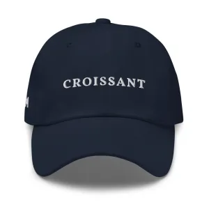 Croissant Cap White Font casual-baseball-cap