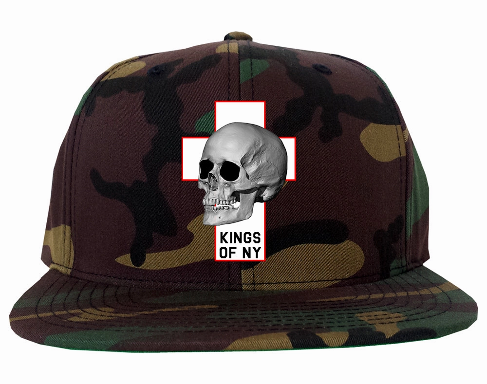 Cross And Skull Chest Mens Snapback Hat