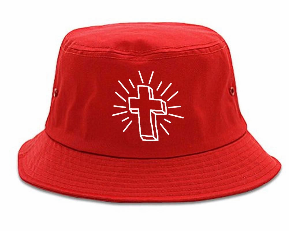 Cross of Praise Chest God Religious Bucket Hat