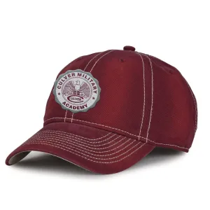 Culver Seal Maroon & Silver Washed Canvas Hat casual-dad-hat