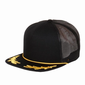 Custom Embroidered Bill on Flexfit Trucker Mesh Hat casual-trucker-hat
